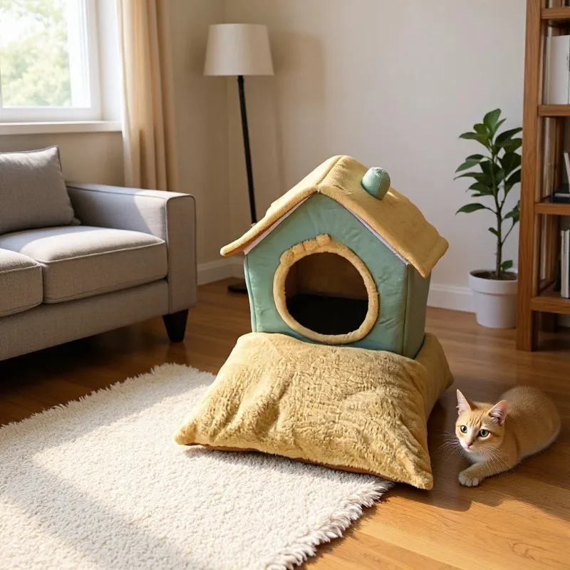 Cats & Dogs Small Four Seasons Universal Removable Washable Breathable Indoor Use Pet Nest Bed