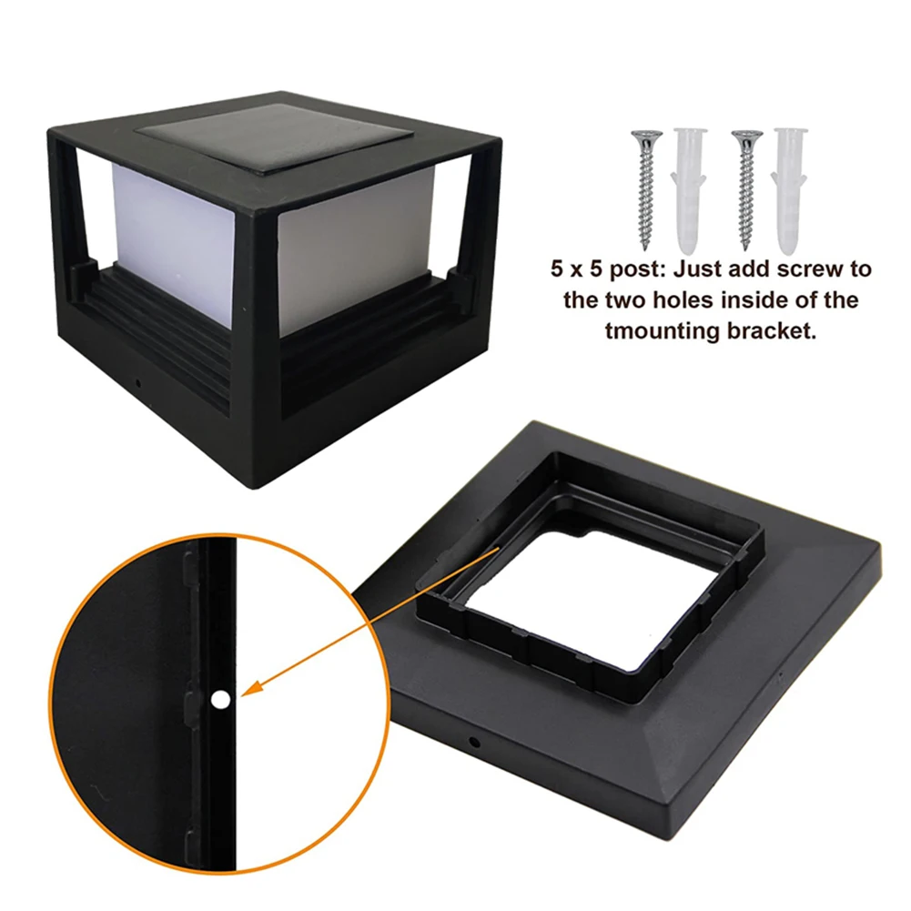 Zonne-Energie Licht Hek Licht Ip54 Waterdichte Outdoor Solar Kolom Patio Hek Poort Straatlantaarn Voor Tuindecoratie Dageraad Verlichting