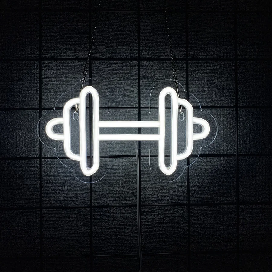 

Barbell Led Neon Sign, Used In Bedroom, Living Room, Club And Game Room Art Wall Lamp, Usb Powered With Switch, Easy To Hang.