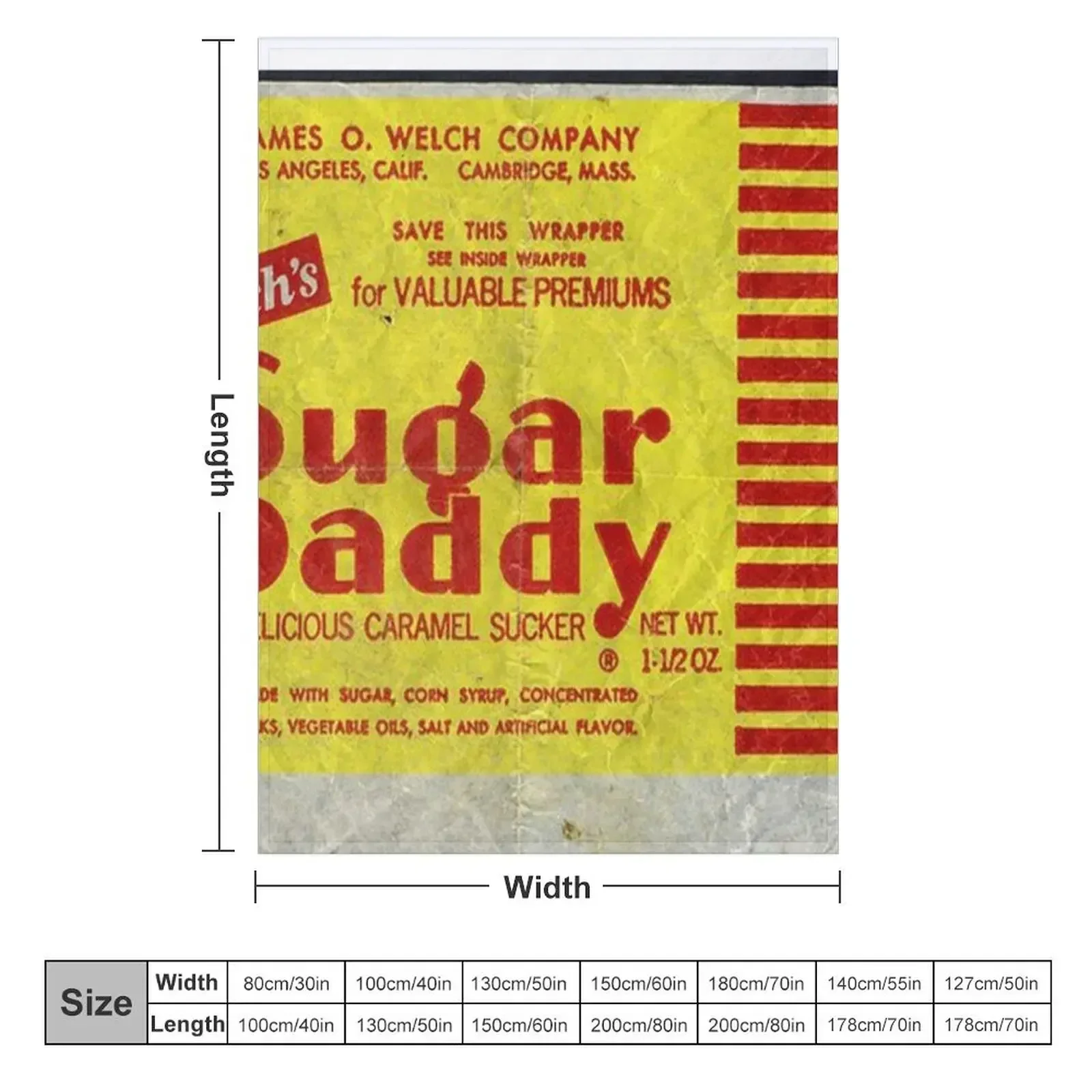 Sugar Daddy Wrapper Throw Blanket Custom Quilt Warm Blankets