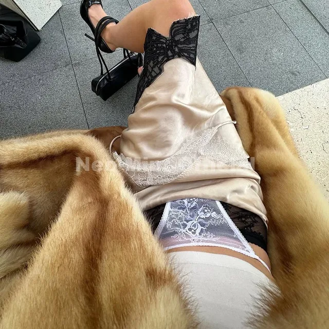 Neo Mint Runway Fashion Yellow Striped Maxi Long Faux Fur Coat Jacket Women Winter Brand Fluffy Fox Fur Overcoat Girls Outerwear 6 Neo Mint Runway Fashion Yellow Striped Maxi Long Faux Fur Coat Jacket Women Winter Brand – view 6