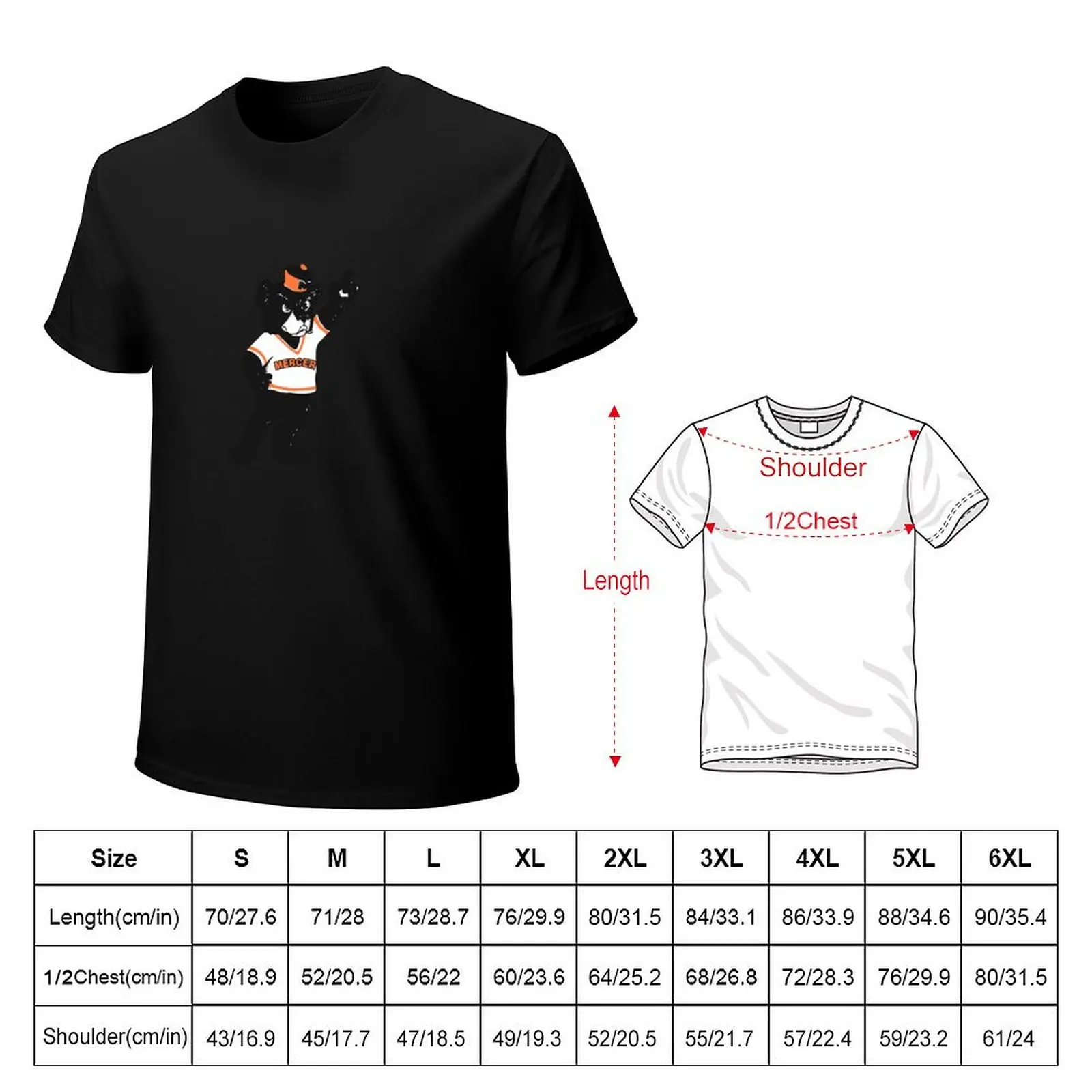 Mercer University Sticker Retro Toby T-Shirt Plus Size Basic Short Sleeve Top