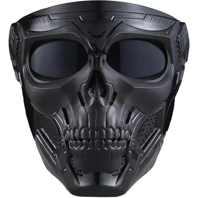 Windproof Full Face Skull Mask – Colored Goggles , Skeleton Design, Perfect for Halloween , Day of the Dead , Cosplay