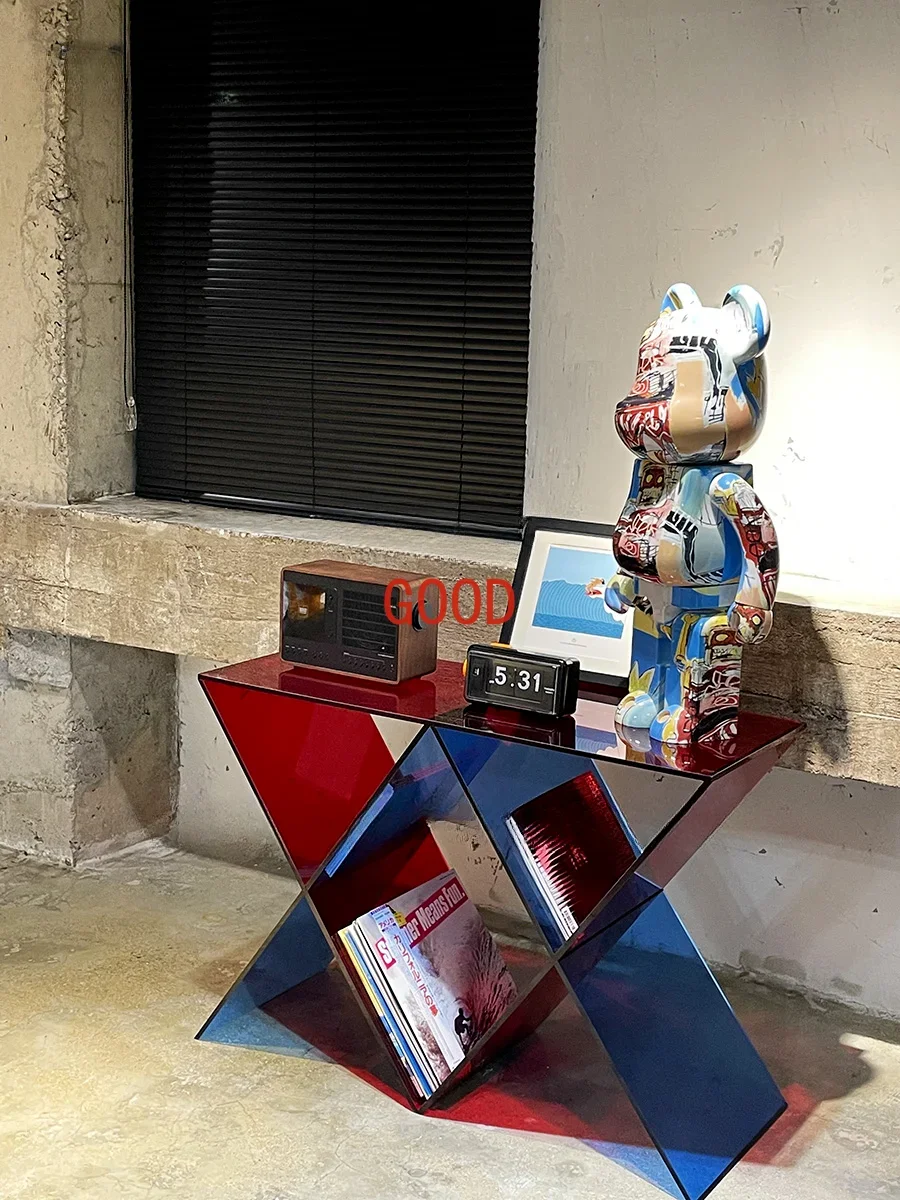 الشمال الإبداعية وحدة التحكم الجداول الاكريليك اللون رف الكتب غرفة المعيشة طاولة جانبية وحدة التحكم المنزلية