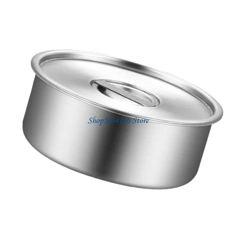 H7ED Convenient Stainless Steel Soup Cup with Lid For Gentle Water Bath Cooking