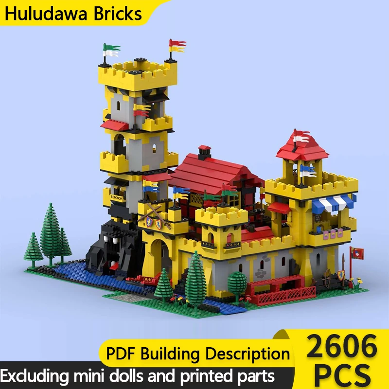 

Medieval Castle Model MOC Building Bricks Classic Yellow Castle Modular Technology Children Holiday Gifts Assemble Toys Suit