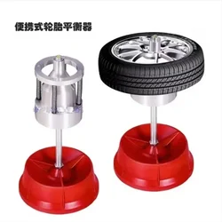 Portable Hubs Wheel Balancer W/ Bubble Level Heavy Duty Rim Tire Cars Truck Easily Balance Wheels with Hubs From 1-1/2