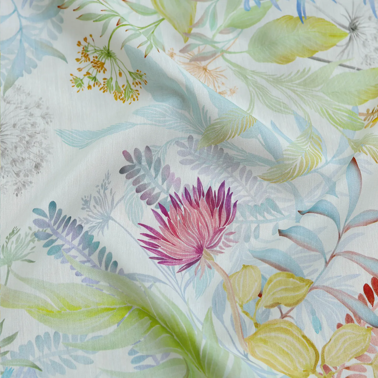 High Quality Nice Garden Silk Silk Cotton Spinning Fabric Silkworm Silk Premium Clothing Custom Designer Cloth