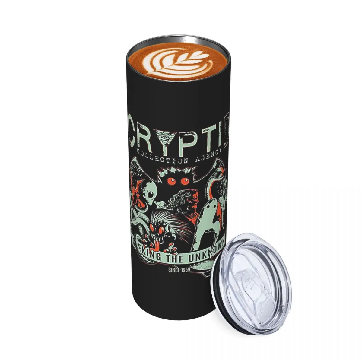 Cryptid Collection Stainless Steel Tumbler Vacuum Insulated Mugs Thermal Cold Cup Straw With Lid 20oz