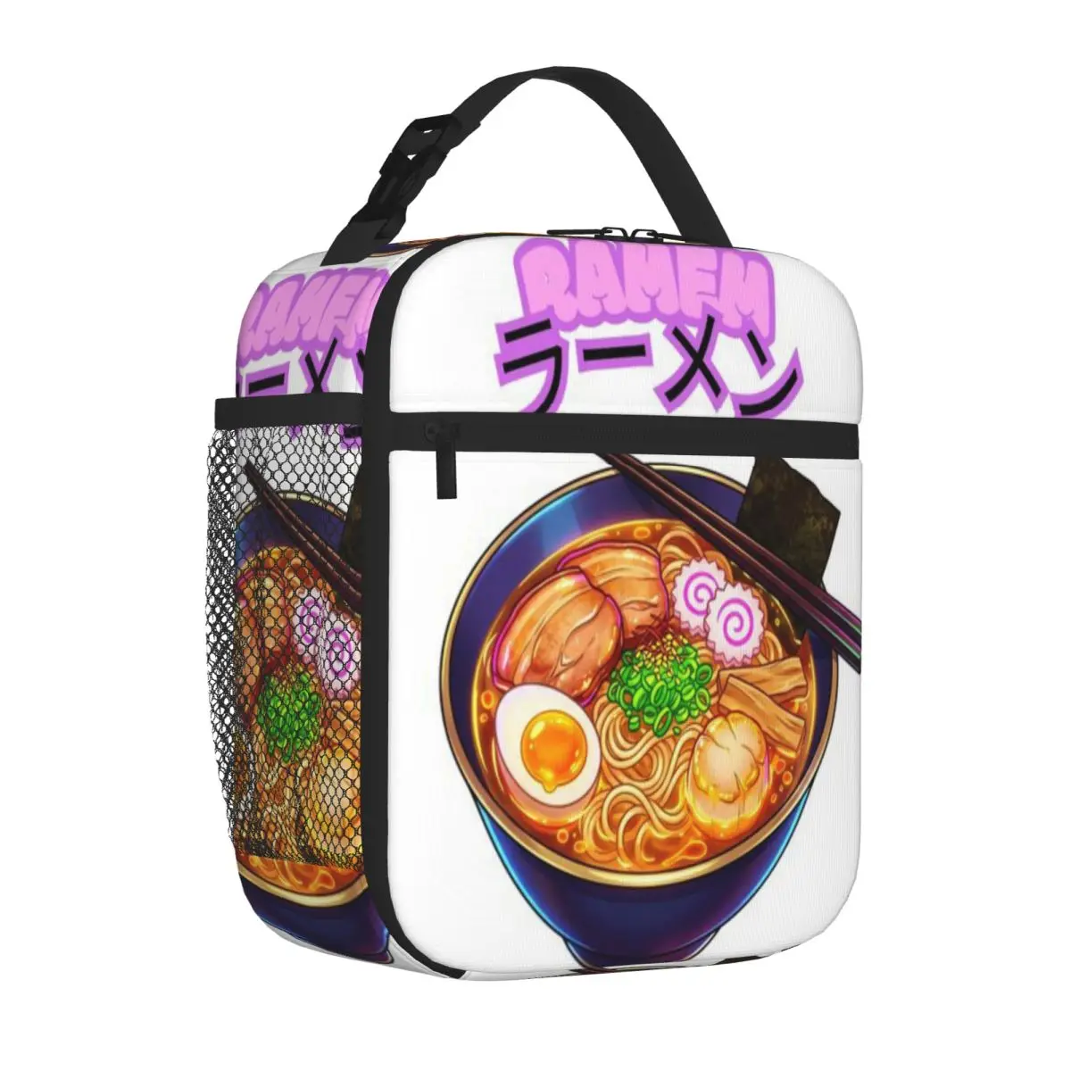 Hot Sale Japanese Ramen Noodle Soup Anime Food Design Light Luxury Travel Lunch Bag Car Driving Lunch Adjustable Strap Lunch Bag