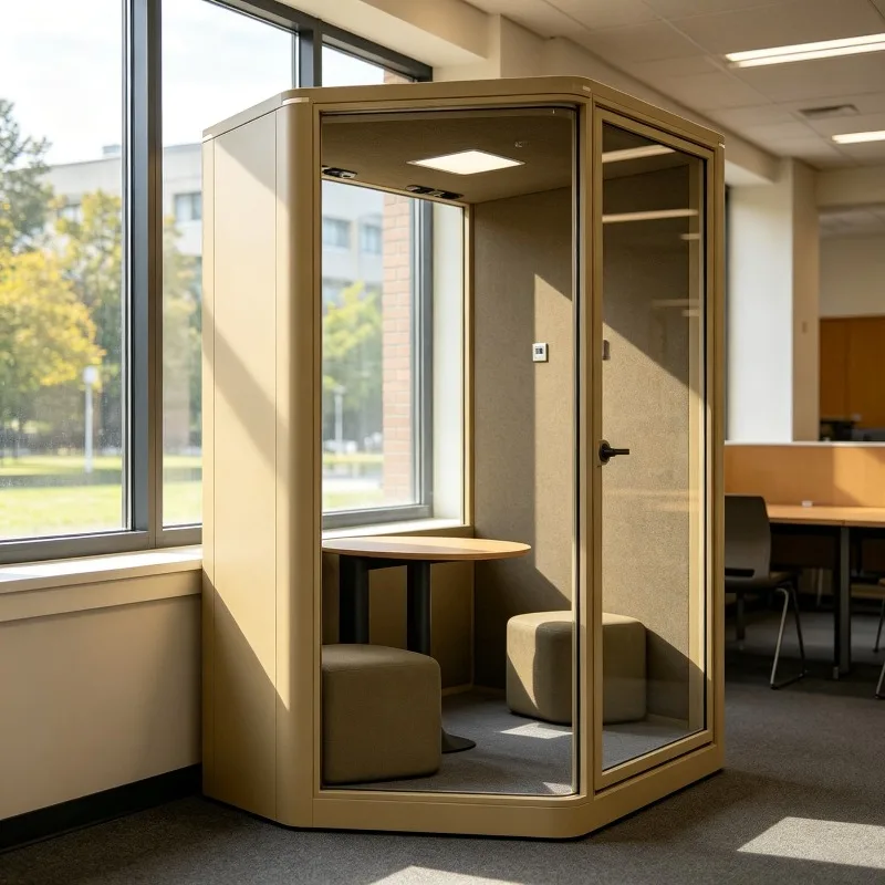 Silent Cabin Customized Movable Phone Booth Acoustic Privacy Office Study Pod Modular Sound Blocking