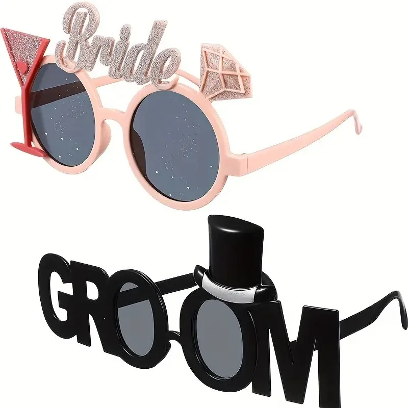 

Wedding Party Glasses Bride Groom Bachelor Party Glasses Photo Props Mrs & Mr Weddingd Decor For Weedings Bridal Shower Favor