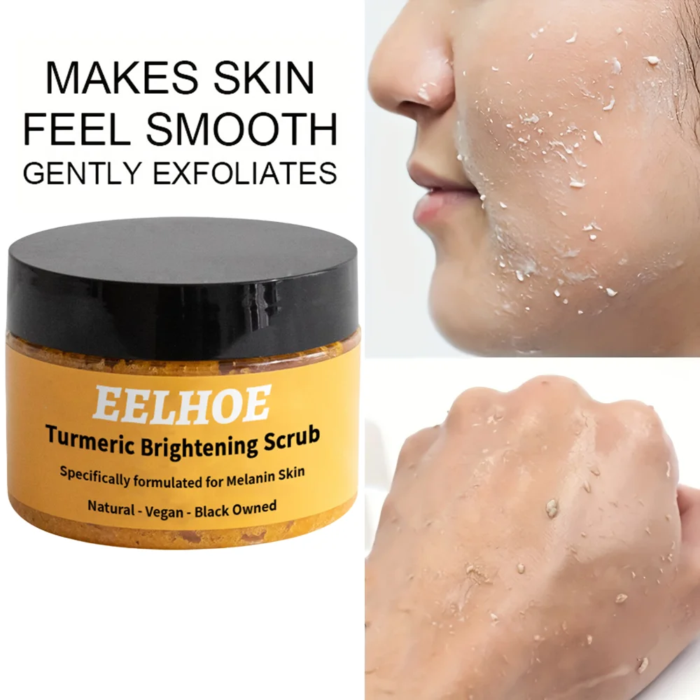 

Vitamin C Turmeric Brightening Scrub Fade Melanin Skin Exfoliation Treatment Skin Glowing Restore Skin Hydration Skincare Scrub