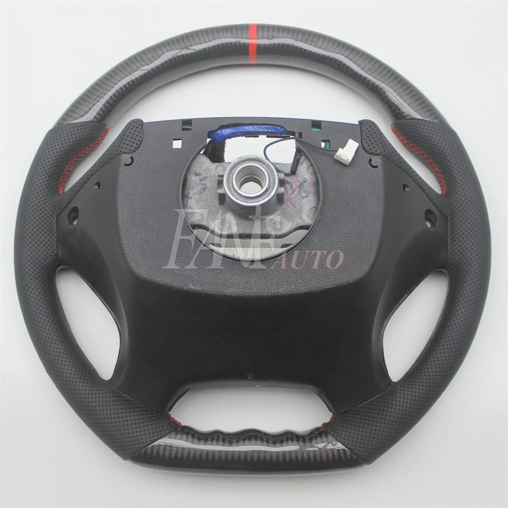 Replacement Real Carbon Fiber Steering Wheel with Leather for Hyundai Sonata 2011-2014