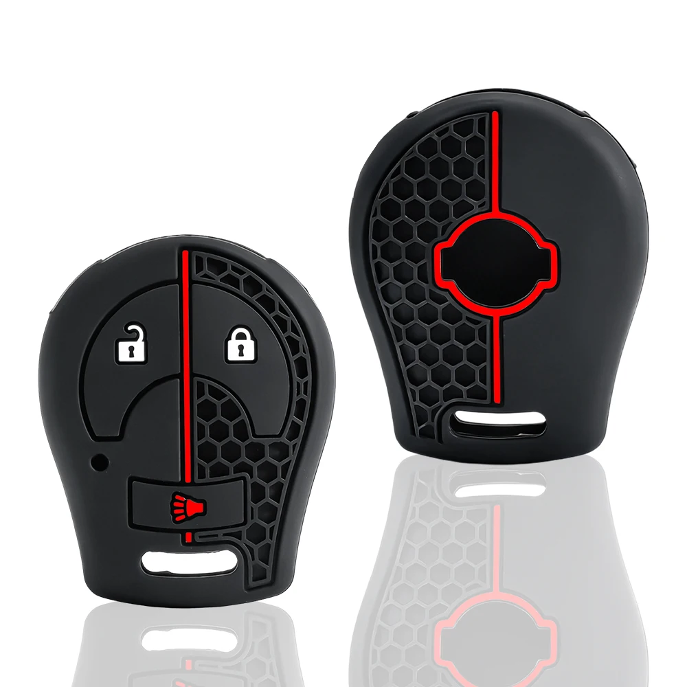3 Buttons Car Remote Key Silicone Case Cover Shell for Nissan Maxima Versa Altima Sentra Tiida Armada X-Trail Fob Accessories