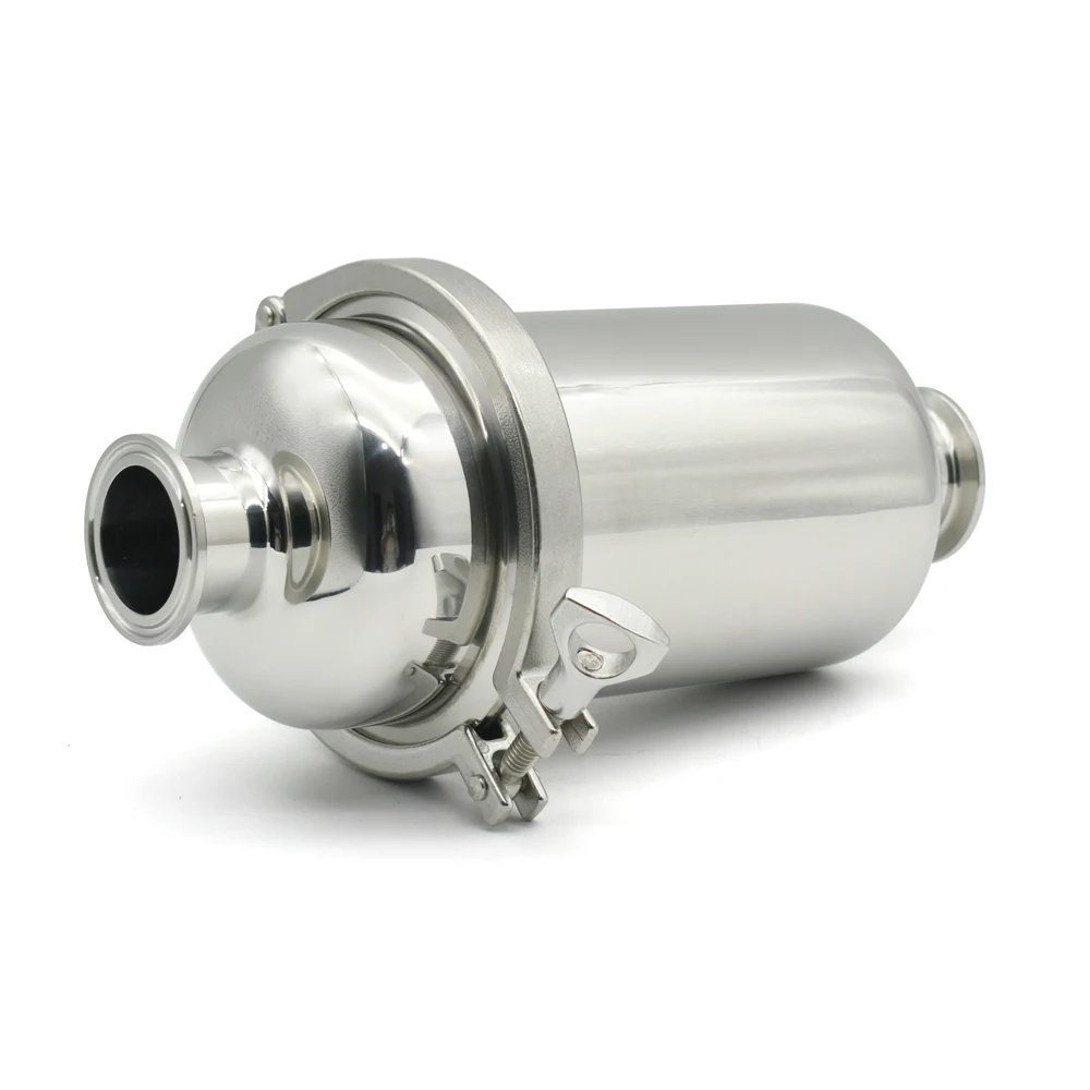 Imagem -05 - Curto Filtro Inline Adequado para Cerveja Caseira Brewing Tri Clamp Sus 304 Sus316l Aço Inoxidável 38 mm 51 mm Pipeline x 1.5 2