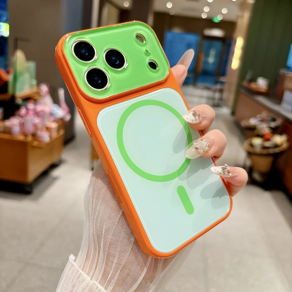 Funda de verano moderna con colores dopamina para Magsafe compatible con iPhone 18 17 16 15 Pro Max, brillante, disponible, a prueba de golpes 3