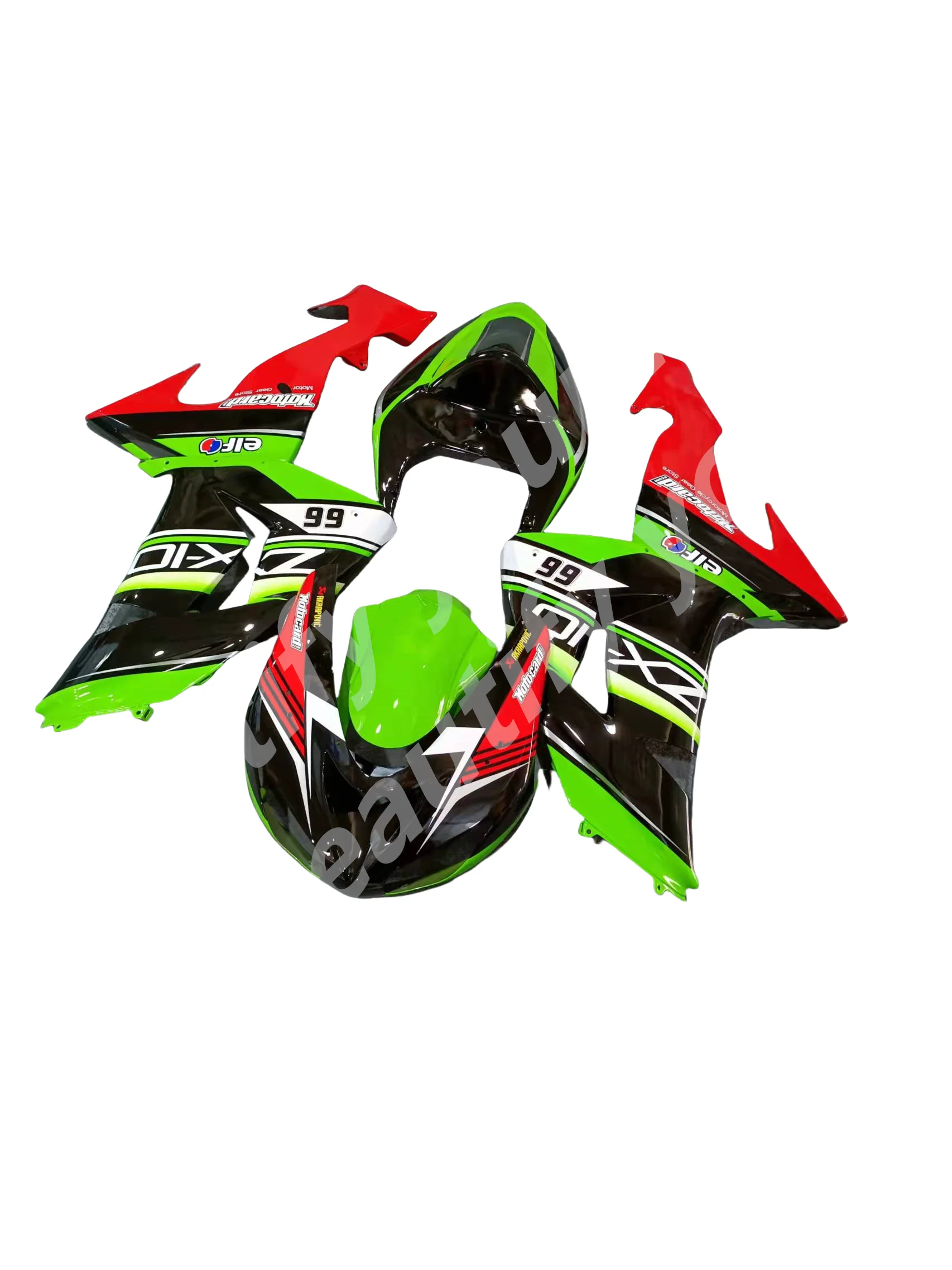 

Комплект обтекателей красного, зеленого и черного цвета для Kawasaki Ninja ZX10R 2004 2005, Обтекатели для мотоциклов ninja zx10r 04 05