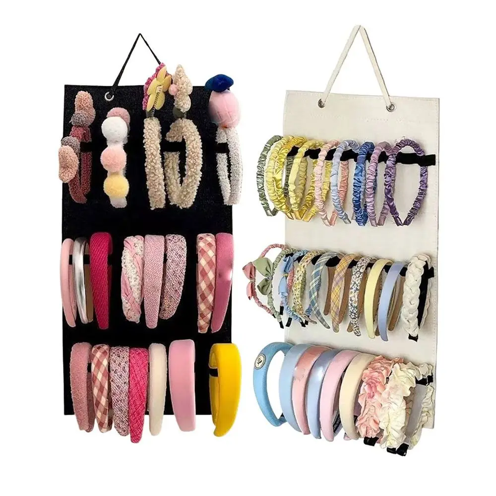 

Felt Sunglasses Storage Hanging Bag Wall Mounted Punch-free Hair Band Hairband Display Shelf Multi-layer
