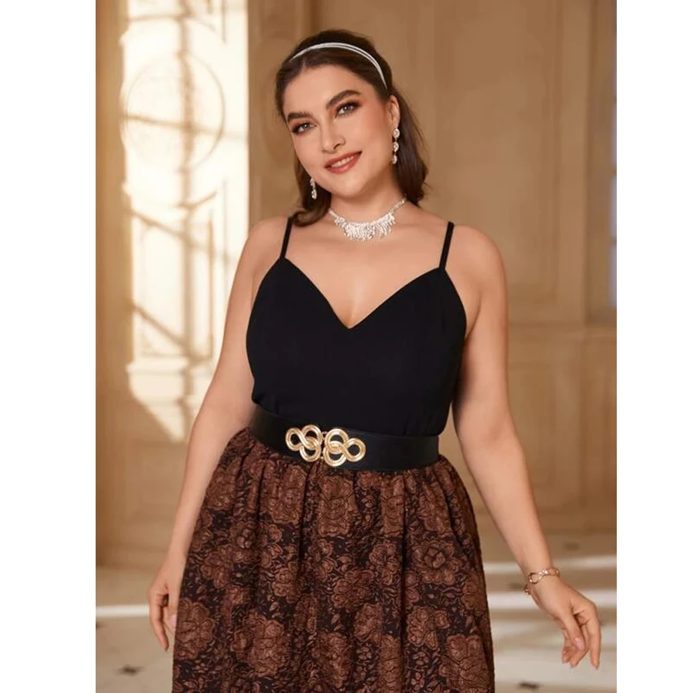 Women Wide Elastic Waist Belt Vintage Stretchy Waistband for Ladies Dresses