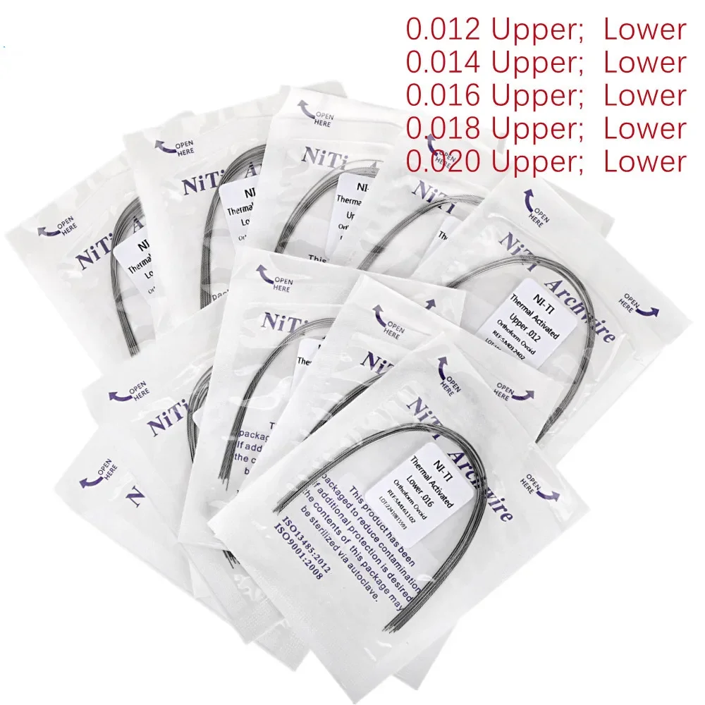 Dental Orthodontic Wires Niti Thermal Activated Ovoid/Natural/Square Form Round Archwire Dental Wires