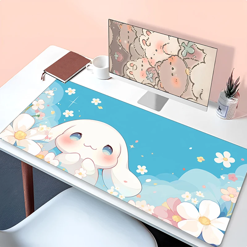 Kawaii Mouse Pad C-cinnamoroll notbook gamer Large Keyboard NonSlip Rubber Computer Carpet Desk Mat PC Gamer 900x400 MousePad