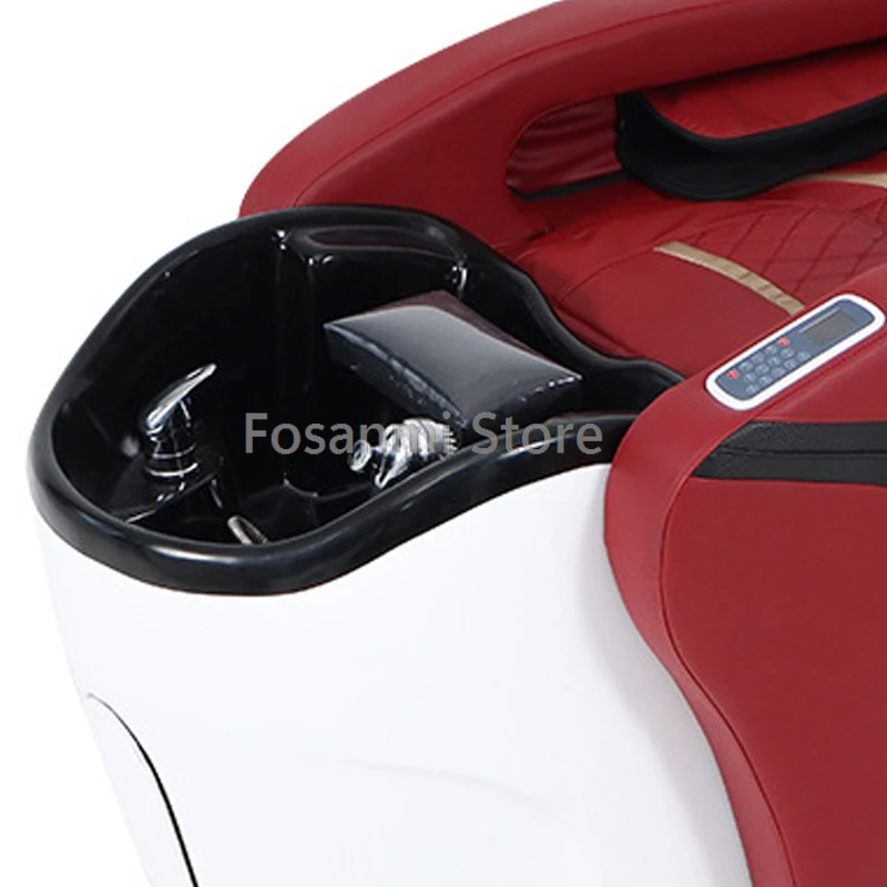 Multifunctional Automatic Electric Massage Shampoo Bed With Ceramic Basin Hair Washing Flushing Massage Chair Bed For Hair Salon