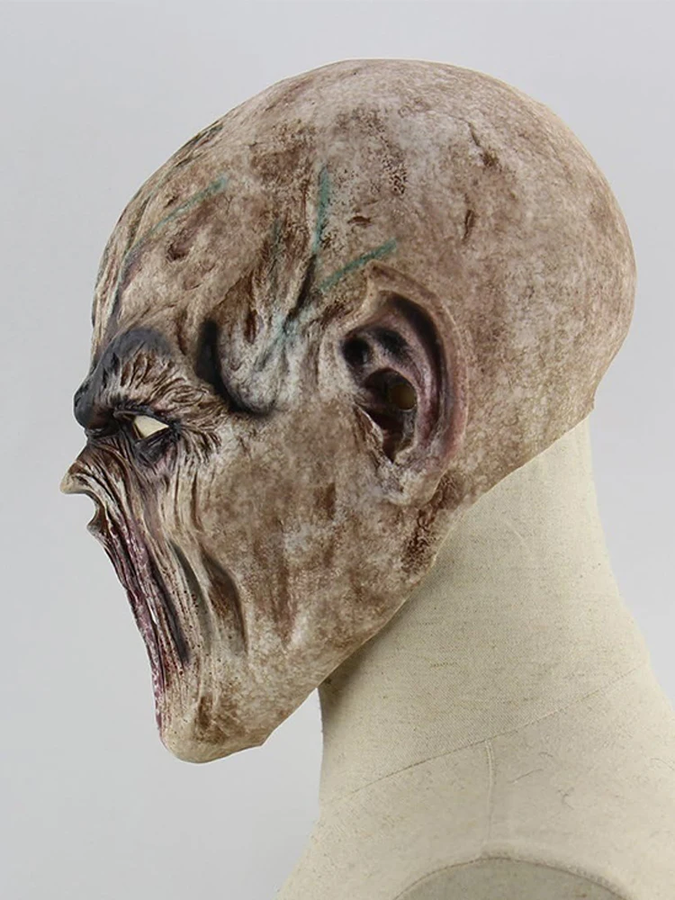 Маска дьявола на Хэллоуин, маска дьявола ужаса, страшная биохимическая маска с изображением инопланетянина, маска ужасов на Хэллоуин, зомби, косплей, реквизит, маска для взрослых