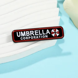 Wholesale Umbrella Corporation Enamel Pins Black Long Strip Brooch