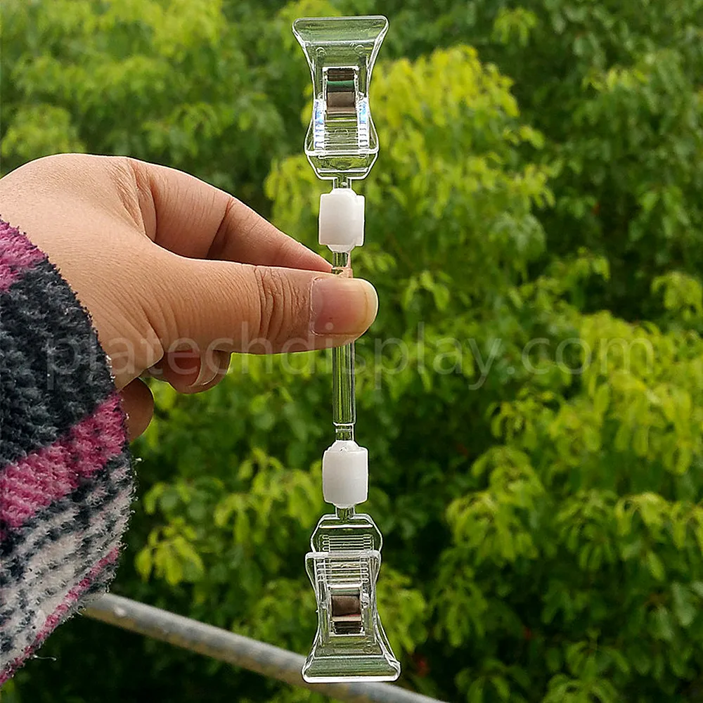 35pcs Plastic Merchandise Sign Paper Memo Card Clamp Holder Display POP Clip Swivel Double Promotion