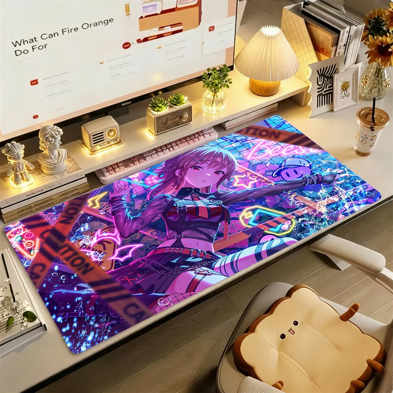 แผ่นรองเมาส์สำหรับเล่นเกม,แผ่น - Desk Setup Pink บทวิจารณ์และราคา