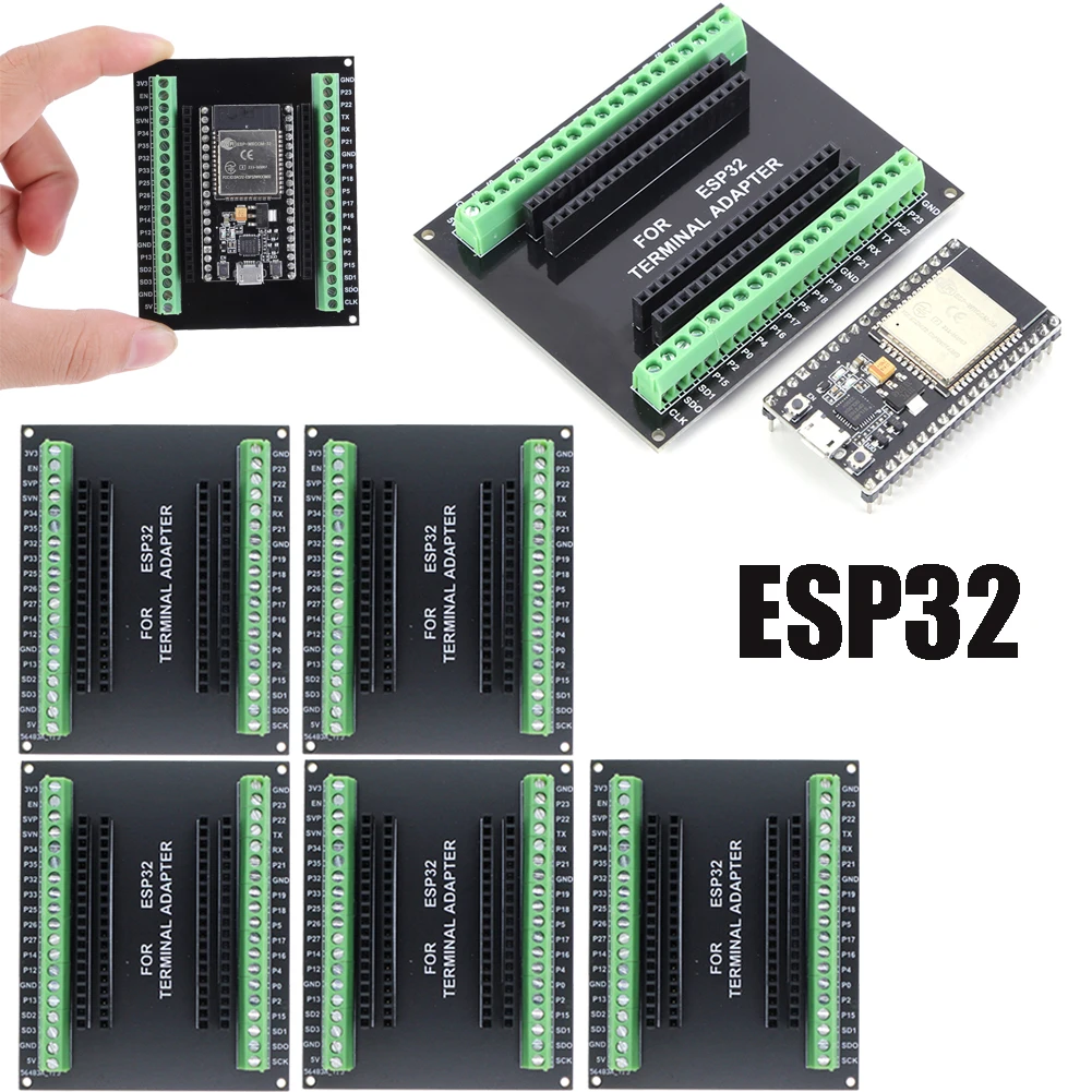 ESP32 Expansion Board with ESP32 WiFi Bluetooth Development Board NodeMCU-32S Lua 38Pin GPIO Expansion Board CP2102 Chip Module