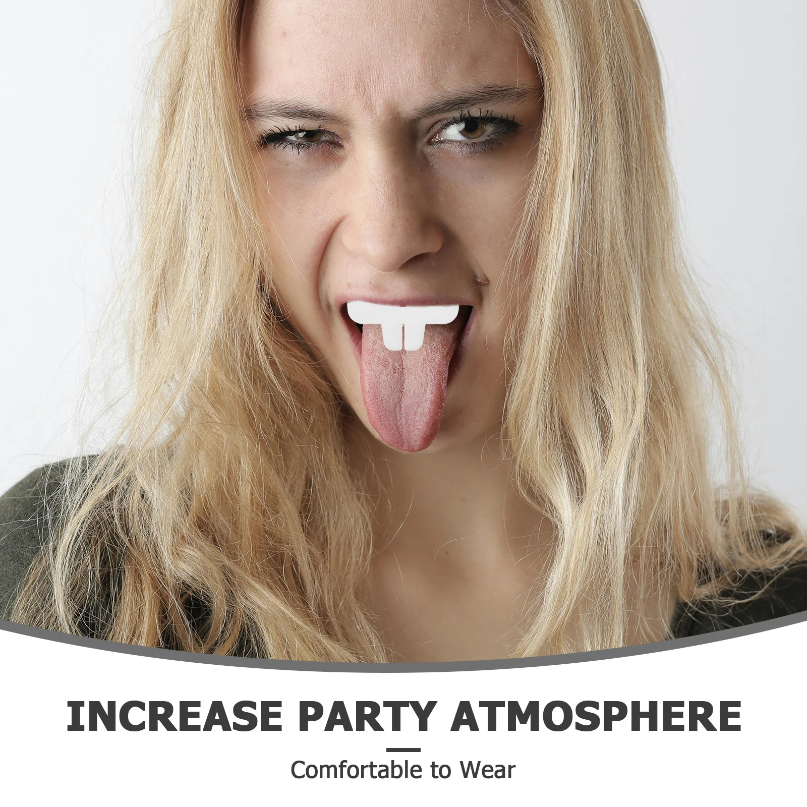 10Pcs Bunny Teeth Fake Silicone Rabbit Buck Teeth Dress Up Halloween Clown Costume Party Supplies Cosplay Accessories for Men