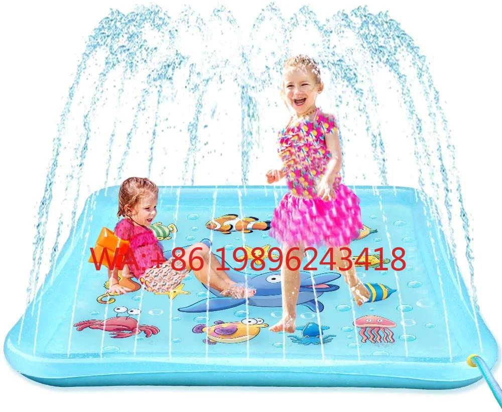 Customize Homely Inflatable Splash Mat Water Spray Fun PVC Outdoor Dog Sprinkler Spray Pool Pad for Kids Backyard Pool ISO CE