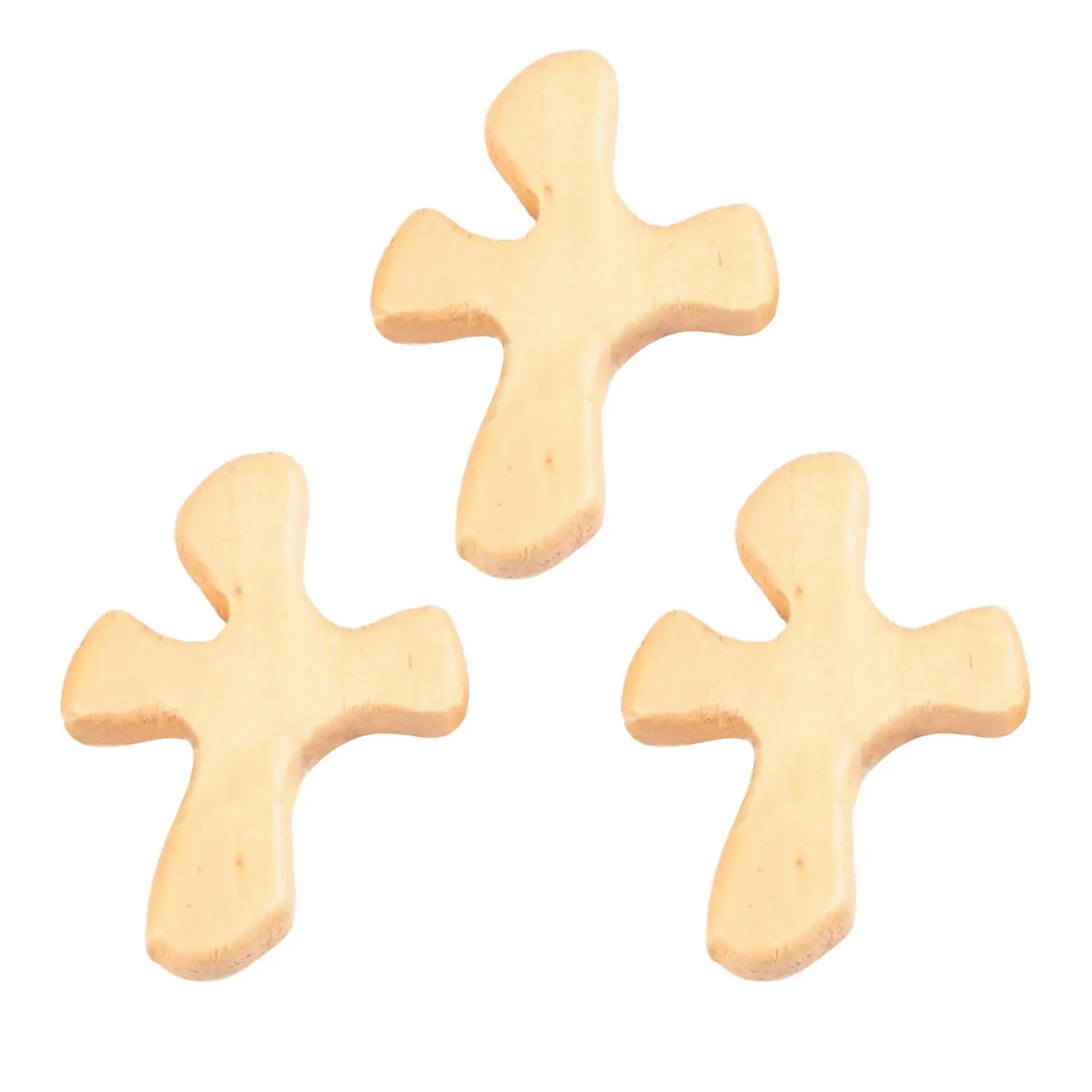 5Pcs Wood Prayer Cross Hand Held Prayer Cross Friend Family Colleague Neighbor Holy Land Wooden Holding Cross Pockets Crosses