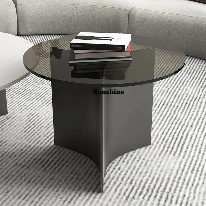 Decoration Transparent Coffee Table Luxury Modern Living Room Designer Moving Side Table Standing Kaffee Tische Home Design   T*