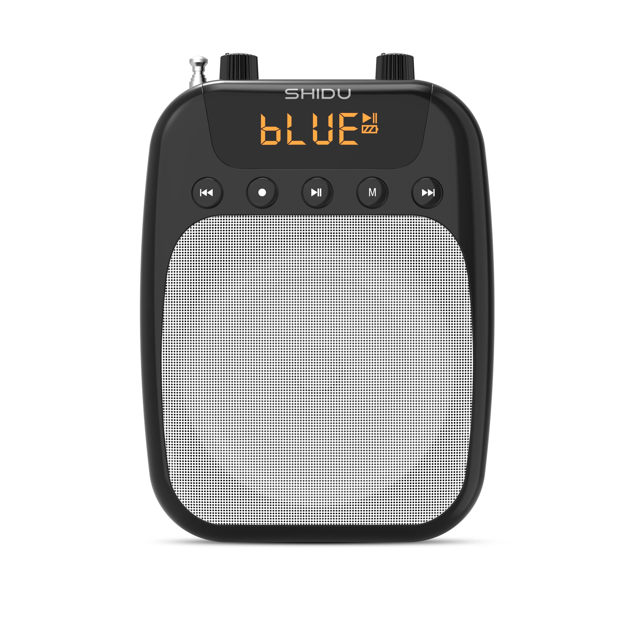 SHIDU-miniamplificador inalámbrico S358, 10W, Guía para reuniones, auriculares, micrófono, amplificador de voz inalámbrico