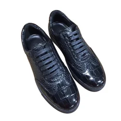 shenzhen dae crocodile shoes new leisure Pure color Men shoes breathable wear-resisting rubber sole tide male shoes