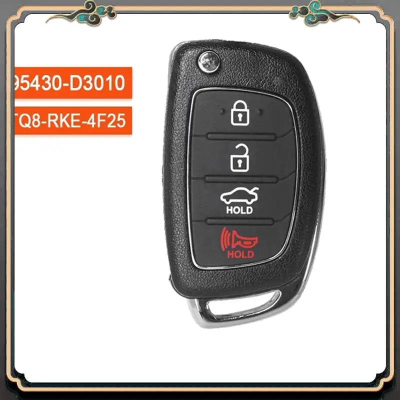 M45K-Automobile Remote Control Key 4-Button Car Key 433 Frequency ID: TQ8-RKE-4F25 For Hyundai Tucson 2015-2020 95430-D3010 Part