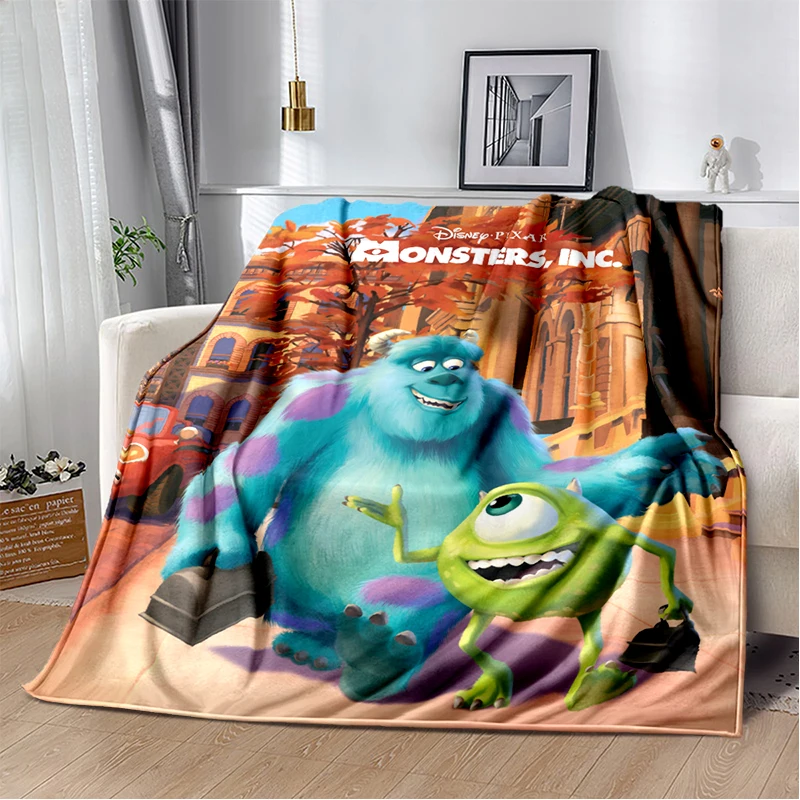 2025 New Monsters,Inc Mike James P Cartoon Disney Gift Soft Flannel Blanket,Throw Blanket for Beds Sofa Home Bedroom Kids Cover