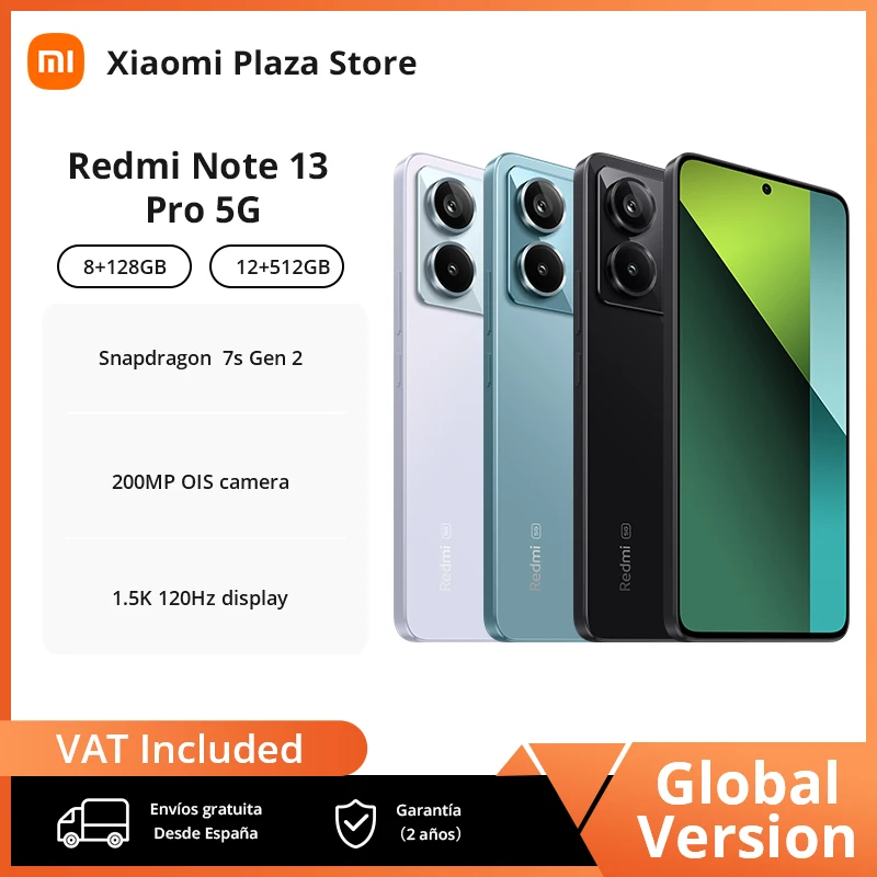 Xiaomi Redmi Note 13 Pro 5G Global Version 128GB/256GB Snapdragon 7S Gen 2 6.67