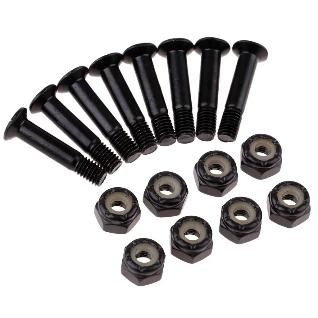 Universal Skateboard Parts Hardware Set Carbon Steel Screws Bushings for Complete Skateboard and Longboard Setup