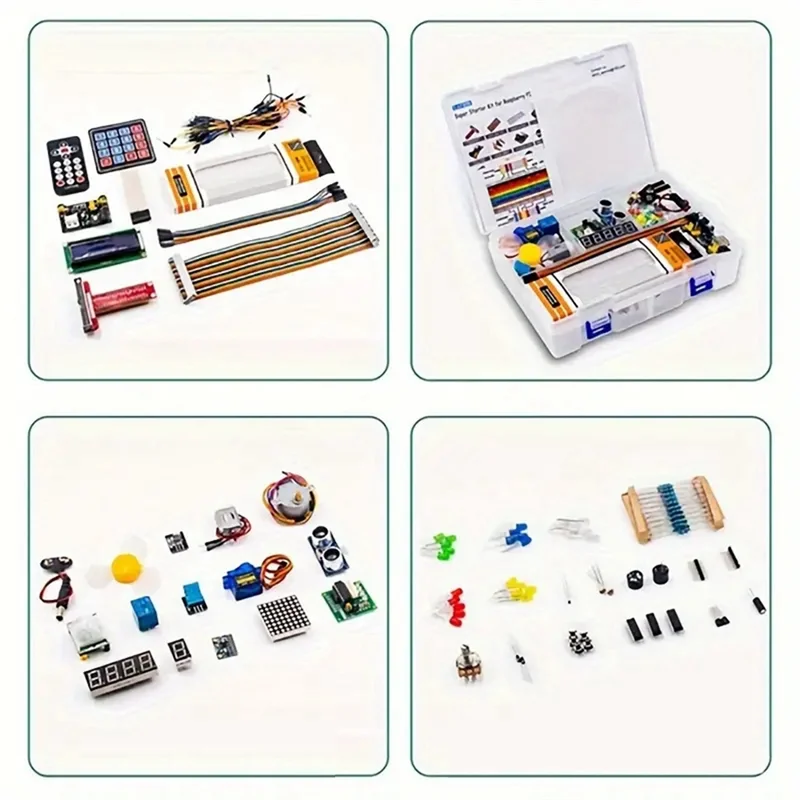 Kit Pembelajaran Kit Starter Super Terpercaya untuk Raspberry Pi 4 Kompatibel dengan Raspberry Pi UNO R3 RFID