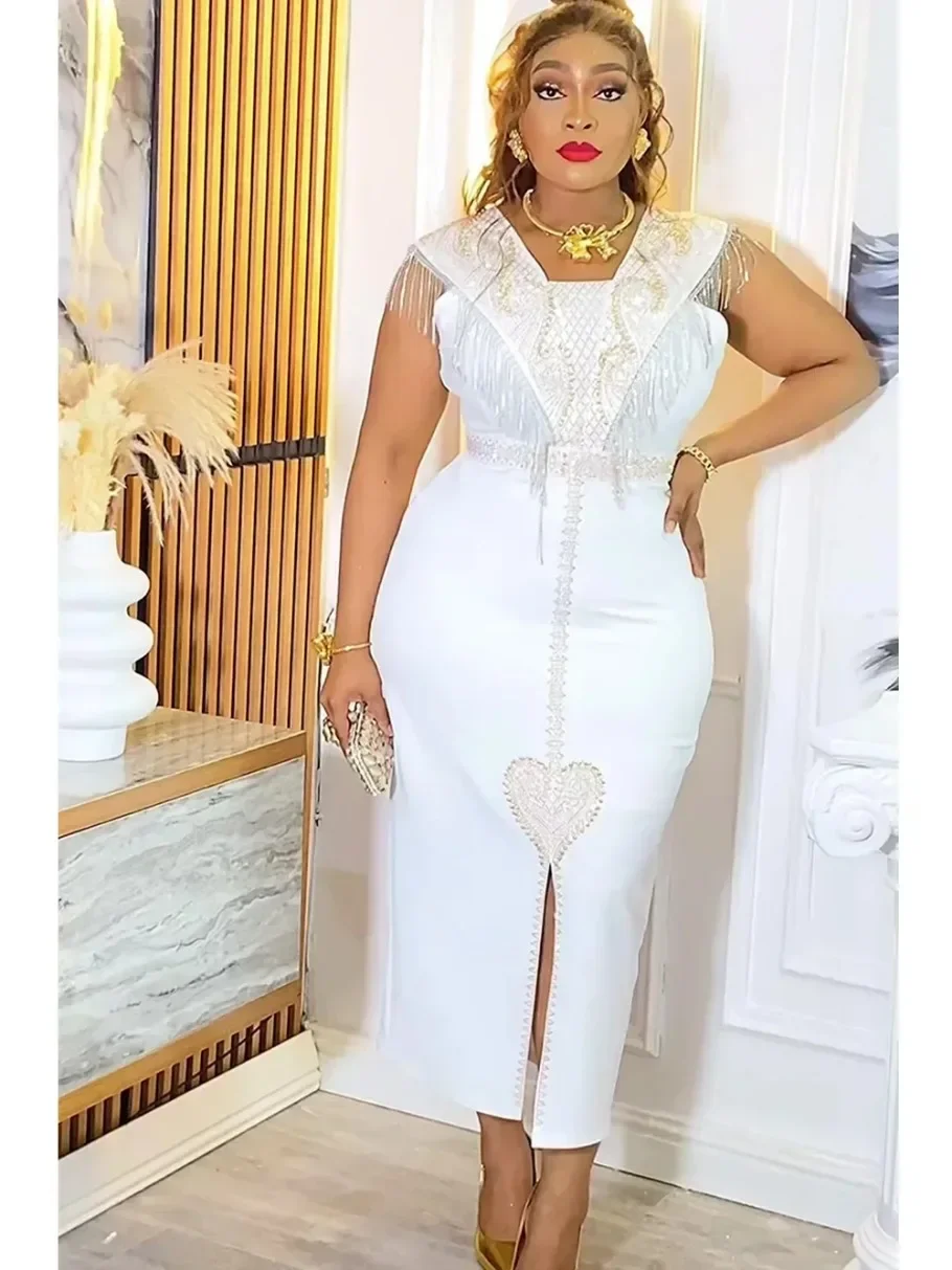 

Plus Size African Party Dresses for Women 2025 New Fashion Dashiki Ankara Wedding Evening Gown Elegant Turkey Muslim Maxi Dress