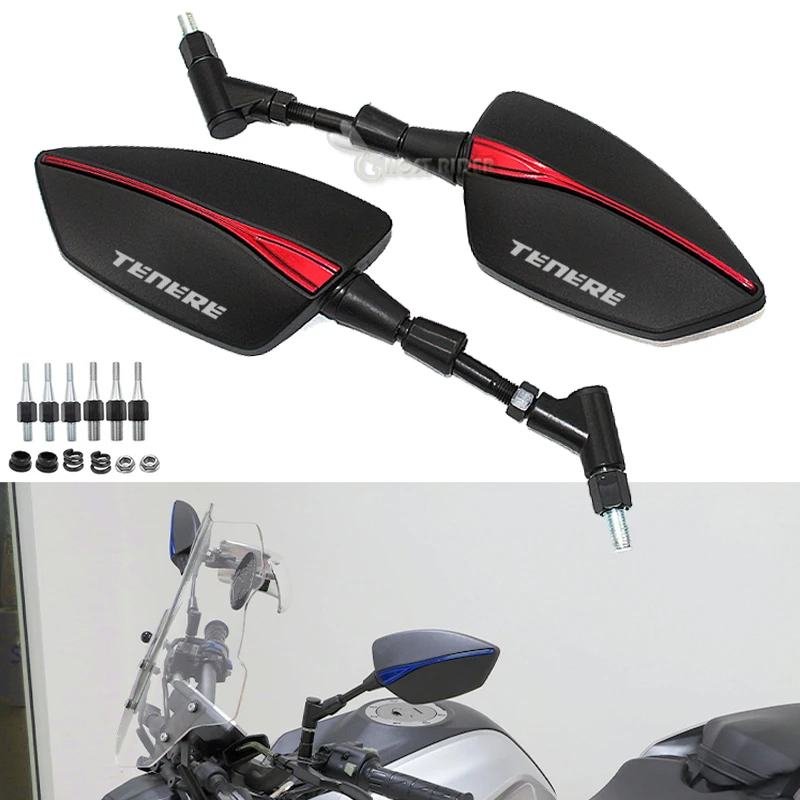 For Yamaha XT660Z XT660R XT1200Z/ZE Tenere 1200 700 Motorcycle Adjustabale Side Rearview Mirrors Universal Rearview