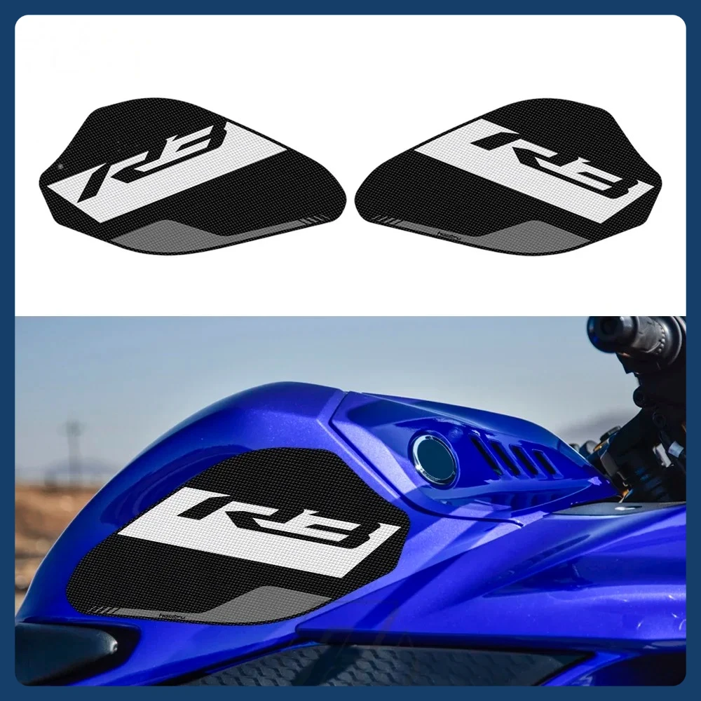 

Наклейка на мотоцикл для Yamaha R3 2019-2022, наклейка, аксессуары для мотоцикла, боковая накладка на бак, защитные коврики для наколенников