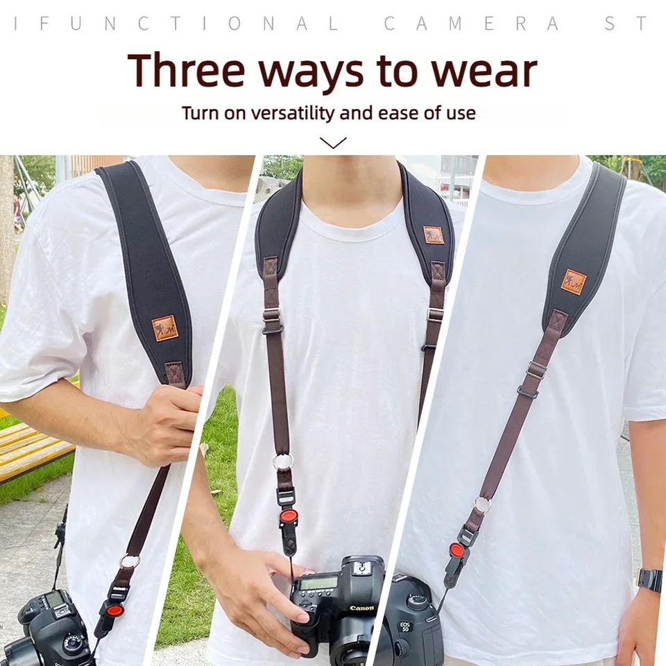 Camera Rapid Quick Release Shoulder Neck Straps Belt Universal for Leica Canon Fuji Nikon Olympus Panasonic Pentax Sony DSLR SLR