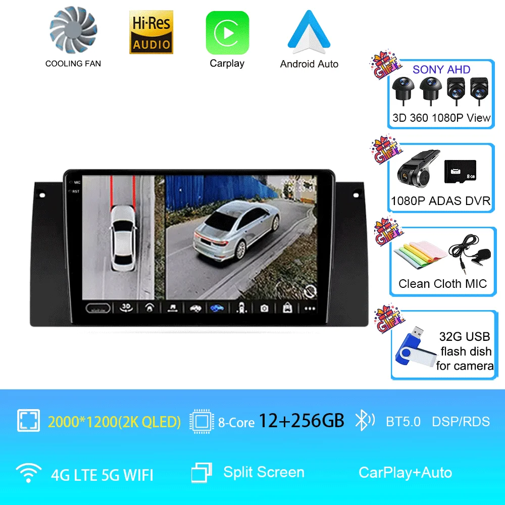 Android Autoradio 15 Voor BMW X5 E39 E53 1999-2006 Multimedia Video Player Stereo Navigatie GPS Geen 2din 2 din dvd
