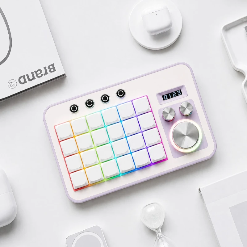 CM30 Mechanical Keyboard Custom RGB Macro Programming Knob Painting Designer Professional Style Ergonomics Mechanical Keyboard