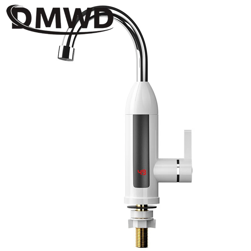 DMWD Electric Kitchen Instant Heating Faucet Heater Hot Cold Dual-use Tankless Water Quickly Heating Tap Shower With LED Display